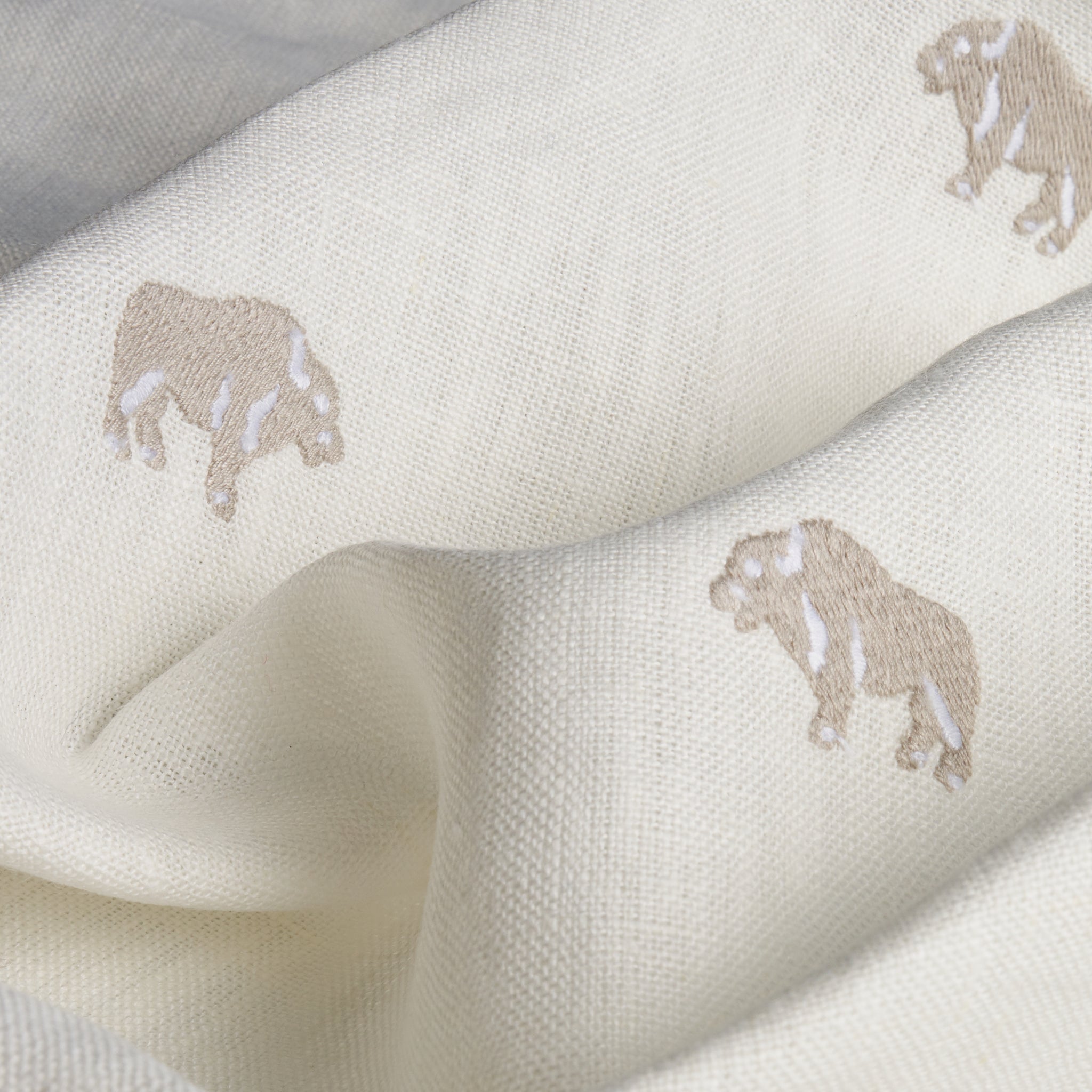 Buffalo Embroidered Linen | IVORY