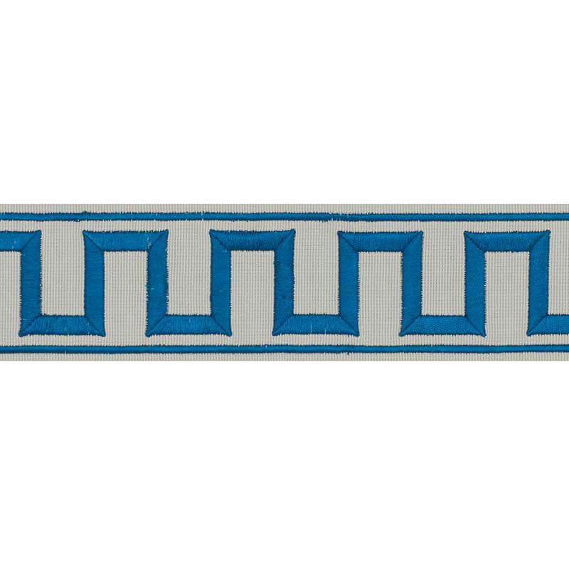 GREEK KEY EMBROIDERED TAPE | PEACOCK & MINERAL