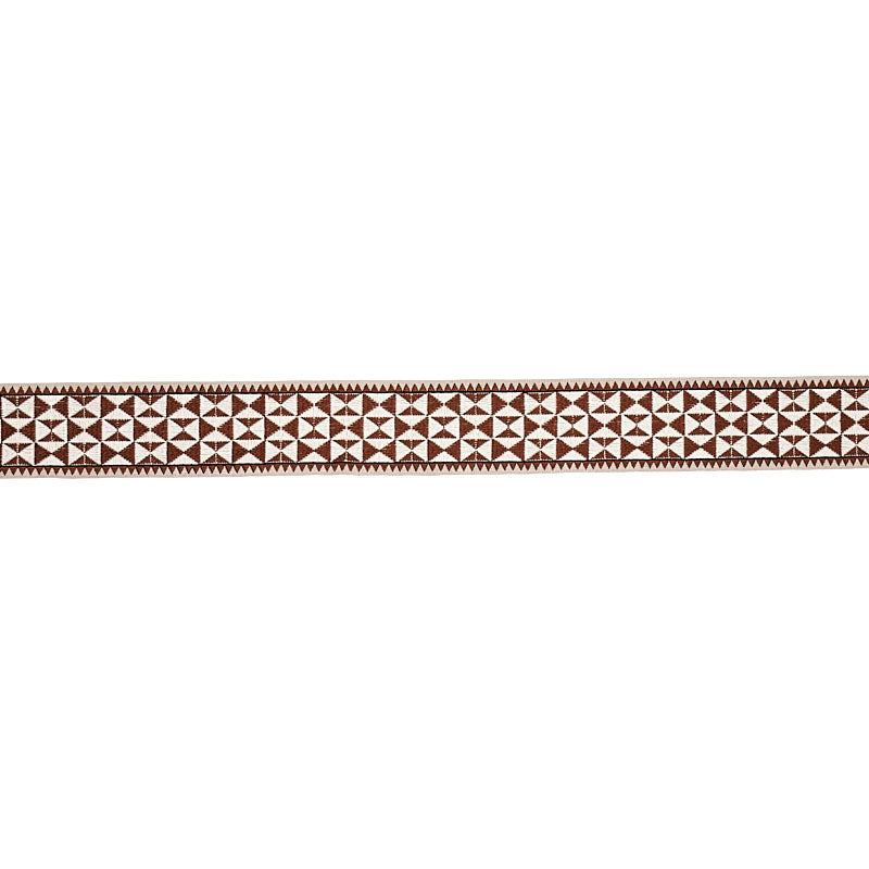 Zulma Embroidered Tape | BROWN