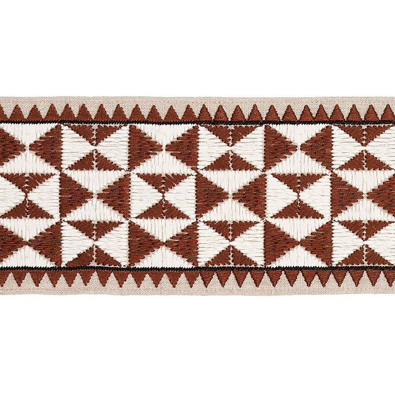 Zulma Embroidered Tape | BROWN