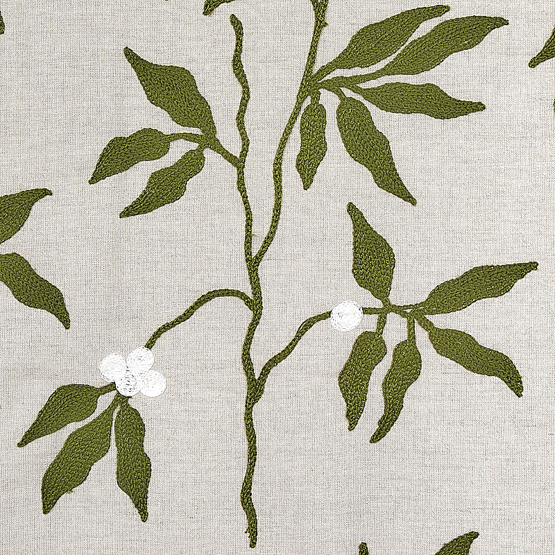 LILLA EMBROIDERY | OLIVE ON NEUTRAL