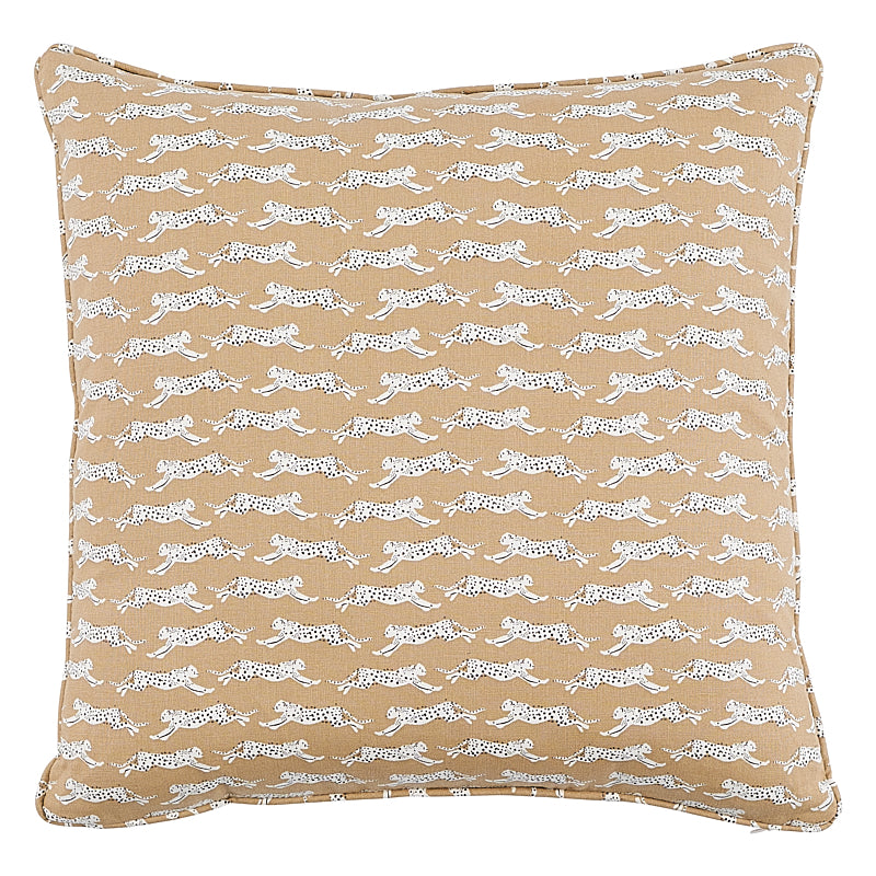 Leaping Leopards Pillow | Sand