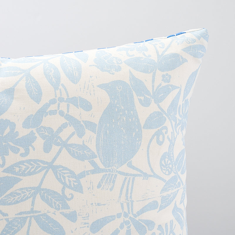 Bird & Bee + Fern Pillow | Sky