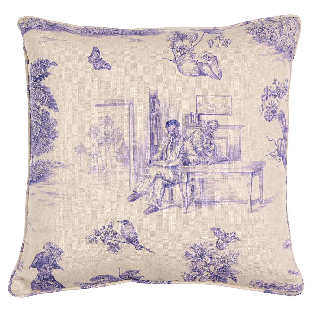 Toussaint Toile Pillow | Purple