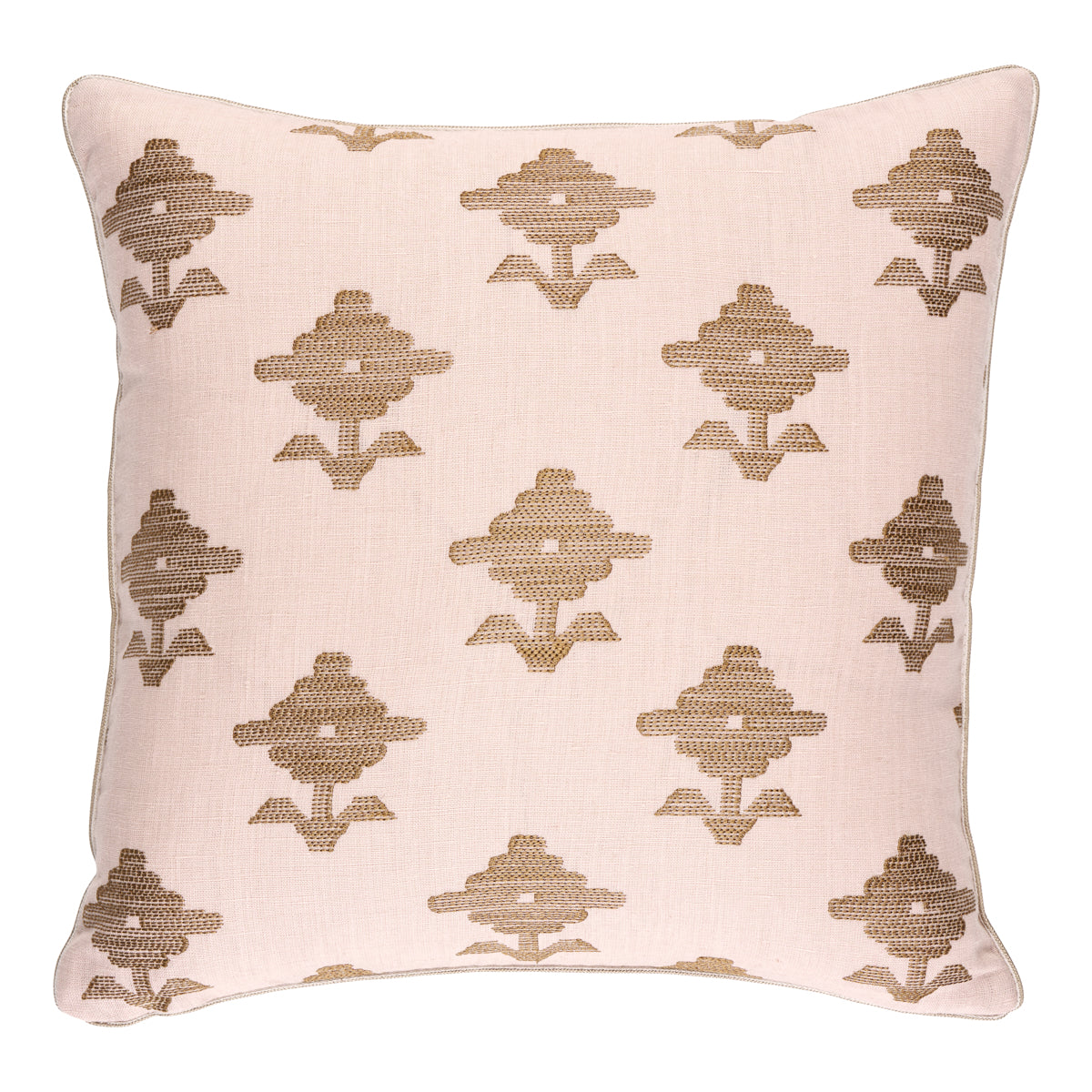 Rubia Embroidery Pillow | Blush