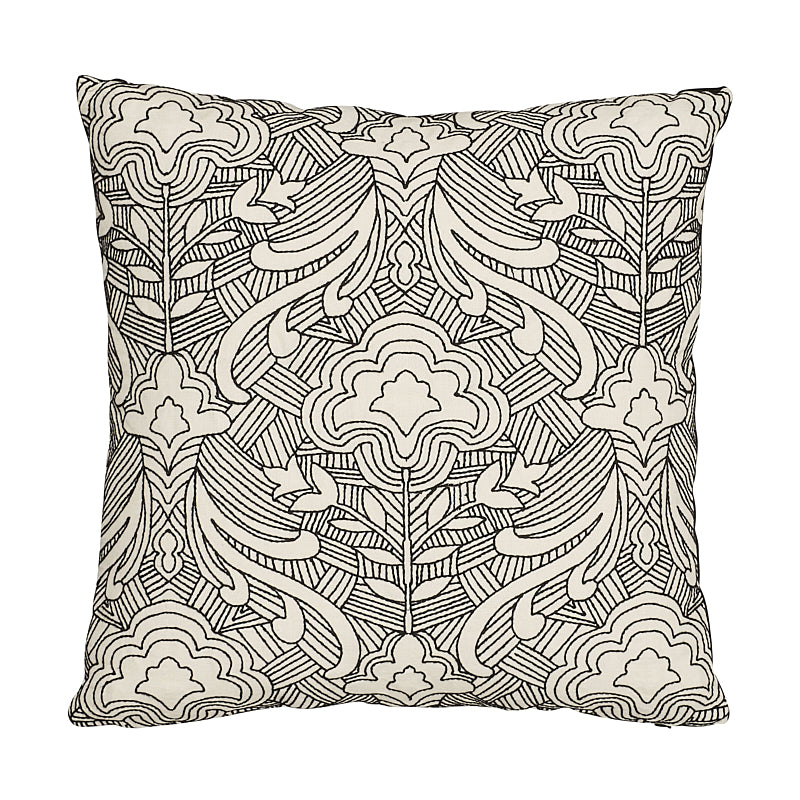 Hendrix Embroidery Pillow | Black