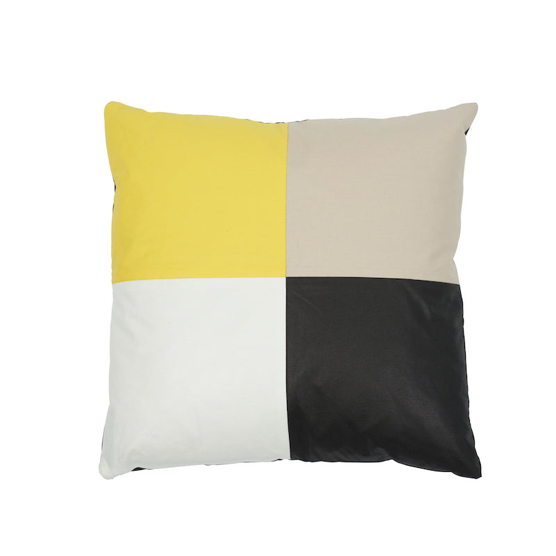 Cecil Cotton Chintz Pillow | Yellow with Neutrals