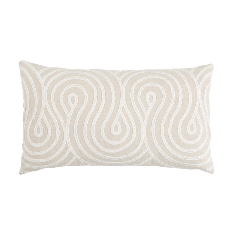 Giraldi Embroidery Pillow | Natural