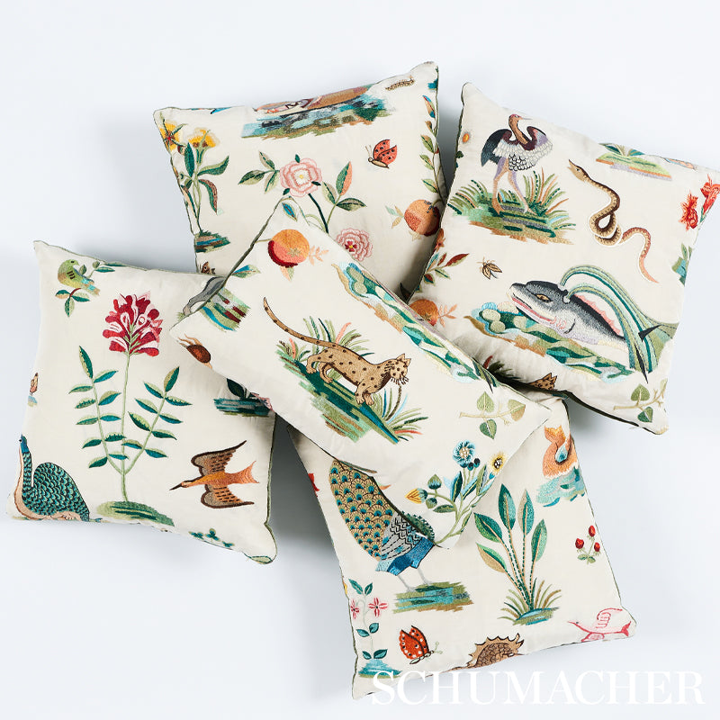 Royal Silk Embroidery Pillow C | Multi