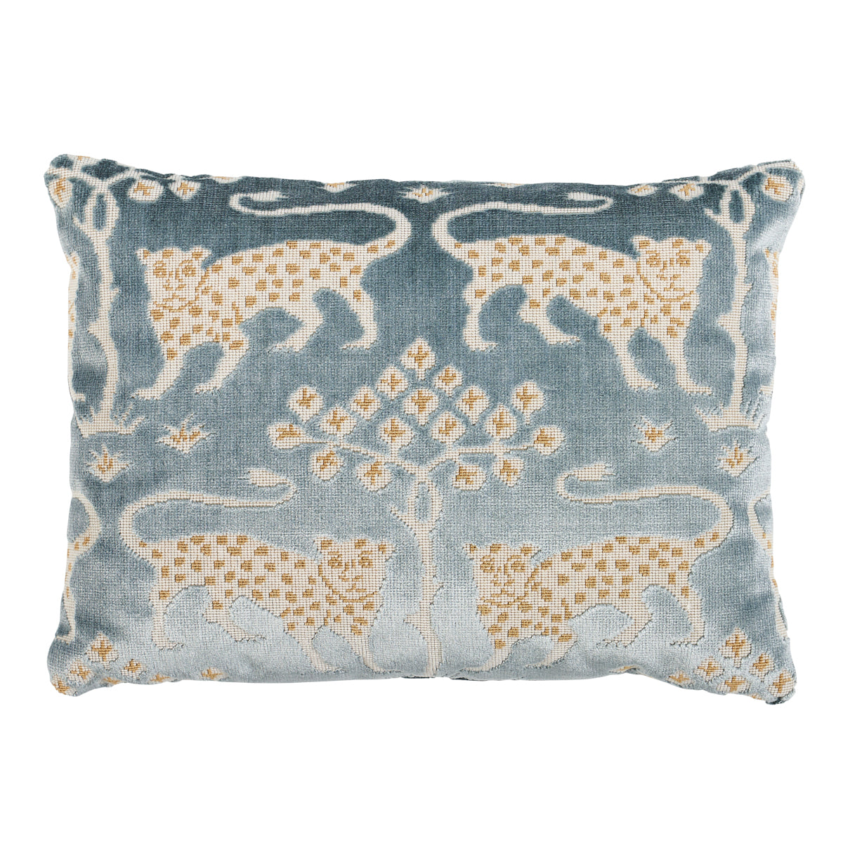 Woodland Leopard Velvet Pillow | Mineral