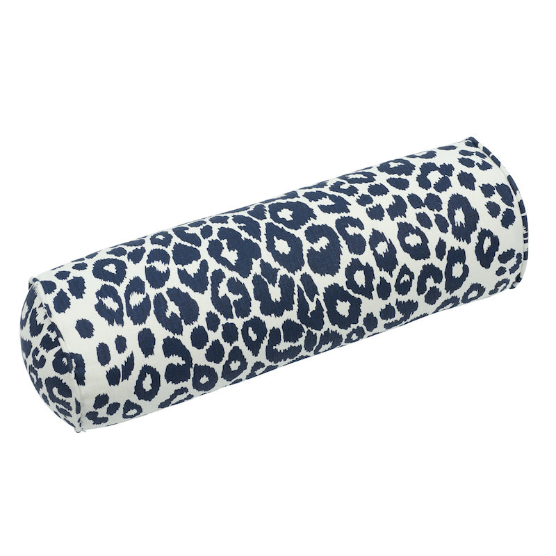 Iconic Leopard Bolster Pillow | Ink