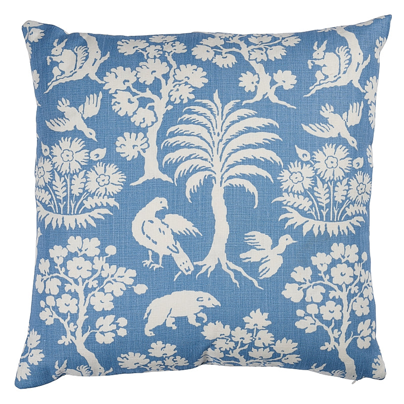 Woodland Silhouette Pillow | Blue
