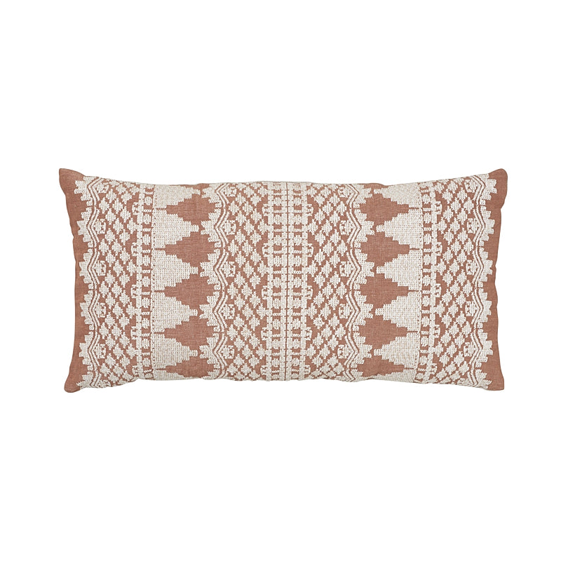 Wentworth Embroidery Pillow | Rust
