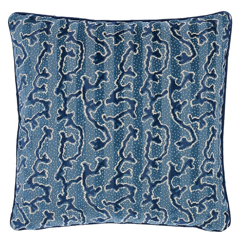 Corail Velvet Pillow | Mediterranean