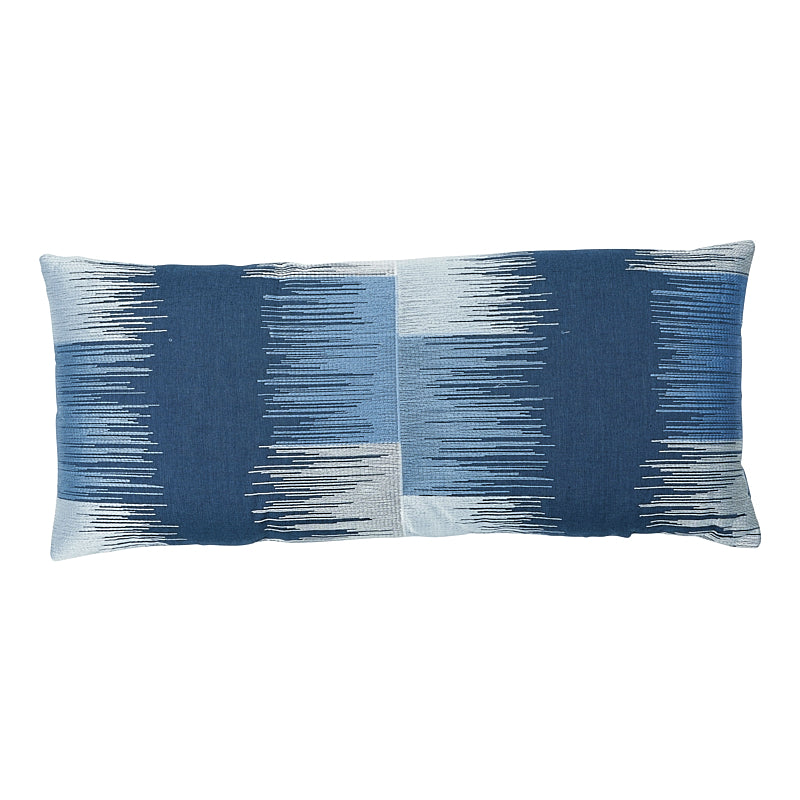Sunburst Embroidery Pillow | Blue